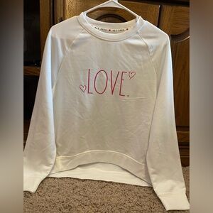 Rae Dunn LOVE White Sweatshirt